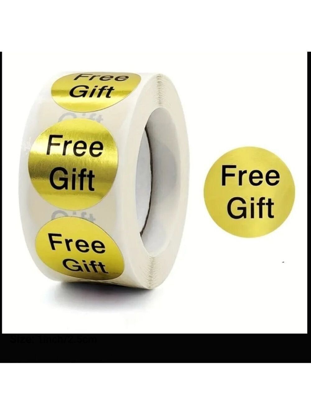 500 Free Gift stickers Gold